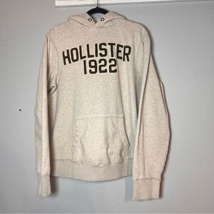 Vintage Y2K Hollister Hoodie Sweatshirt Mens Size XL Tan Beige Pullover Flaw